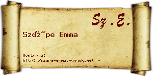 Szépe Emma névjegykártya